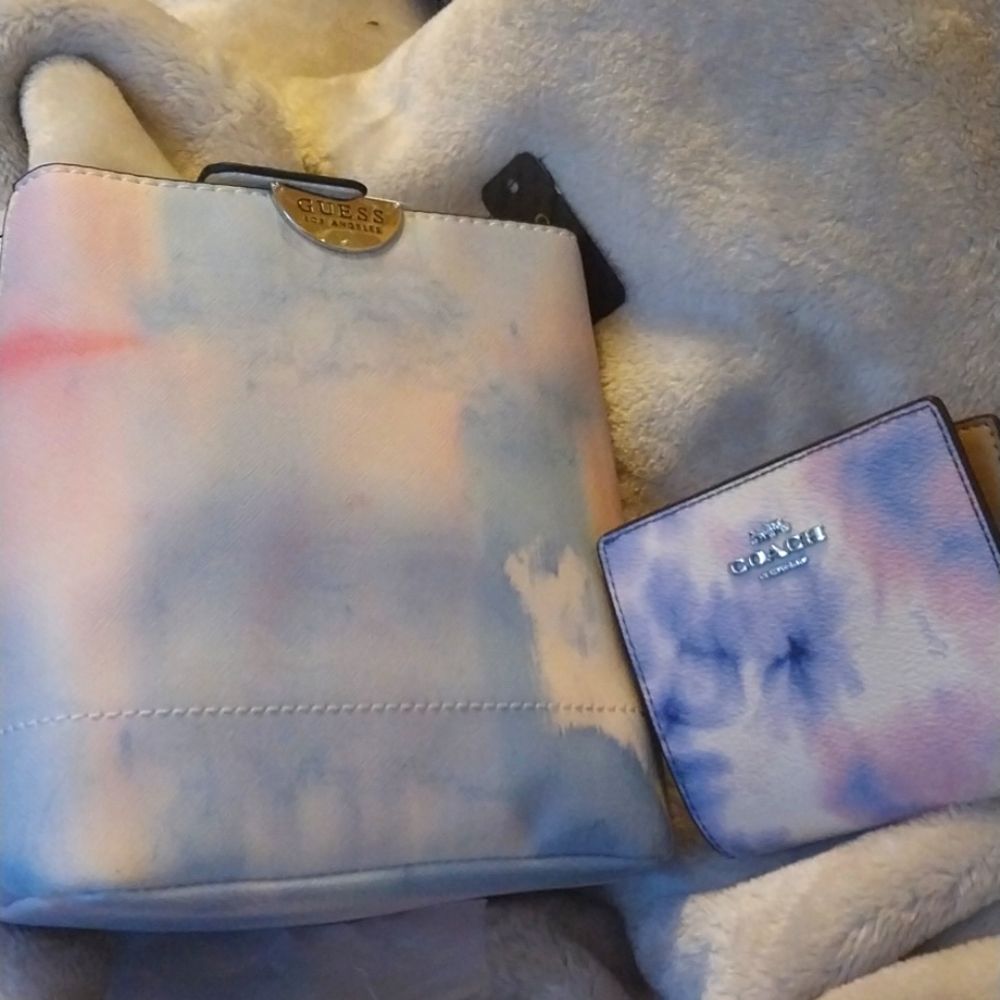 Coach wallet and Guess purse